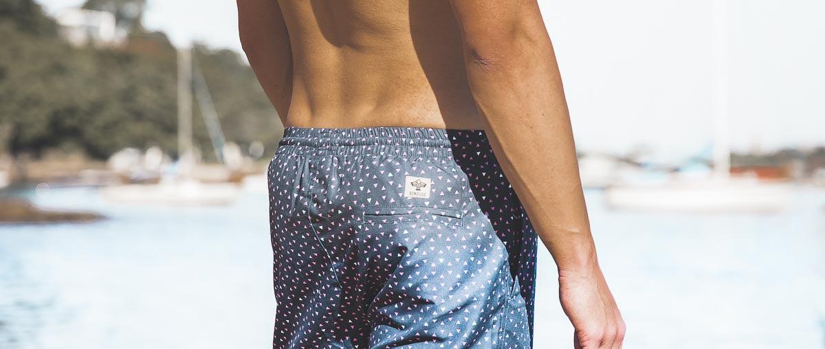 This seasons mens short swim trunks - Bondi Joe Swimwear