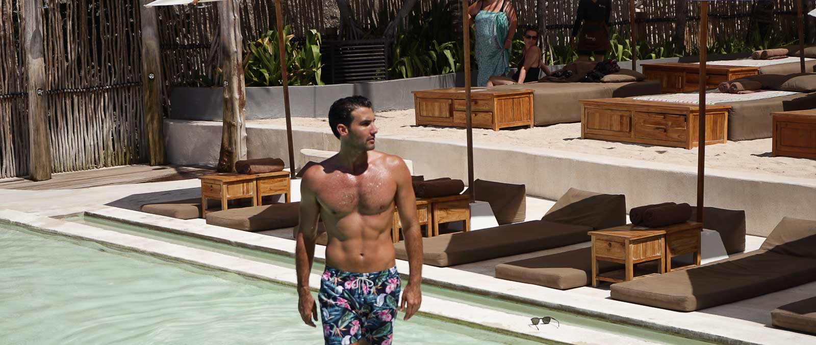Poolside Polished: Mens Swim shorts for Upscale Hotel Pools – Bondi Joe ...