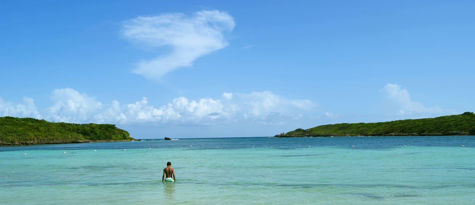 Swimming at Blue Beach (La Chiva), Vieques, Puerto Rico 1