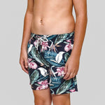 Roscoe Green Boys Swim Trunks - Bondi Joe Swimwear