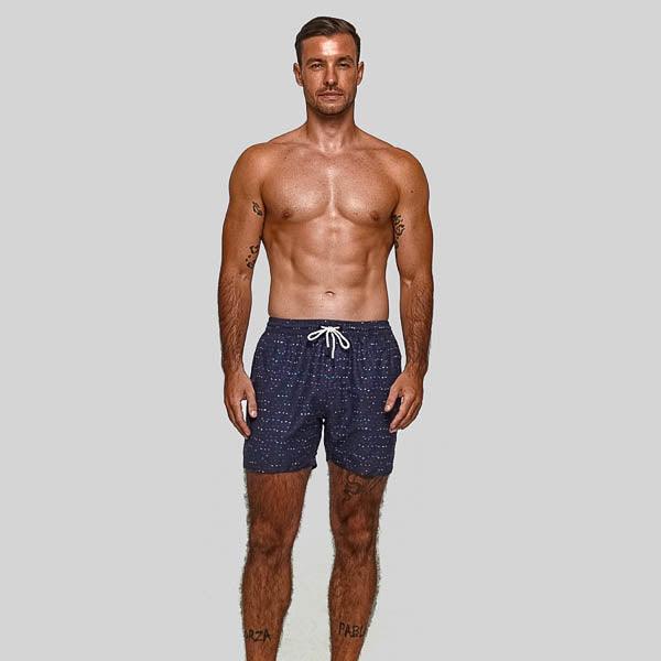 Anglesea Blue Mens Swim Trunks - Bondi Joe Swimwear