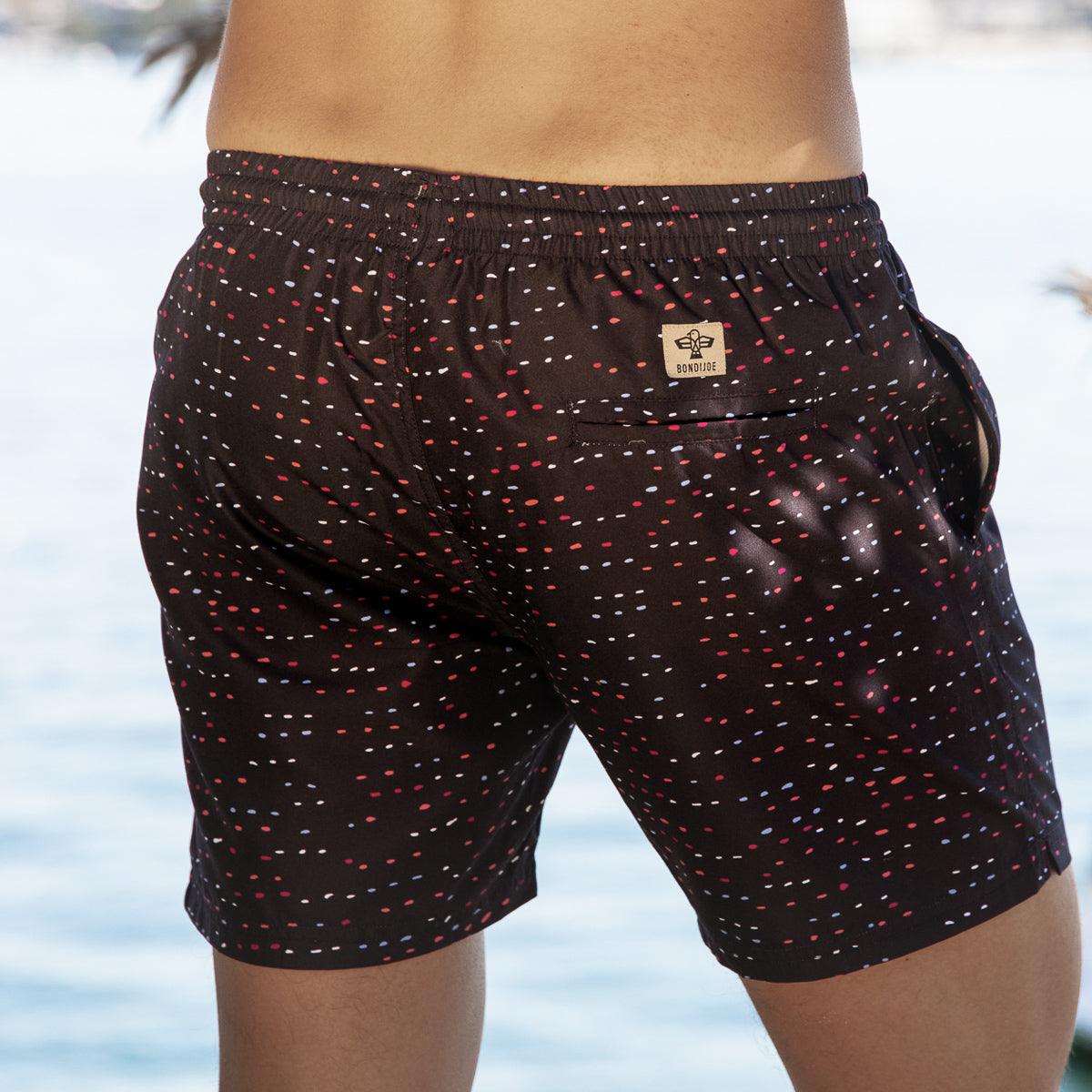 Anglesea Black Mens Swim Trunk-Bondi Joe Swimwear