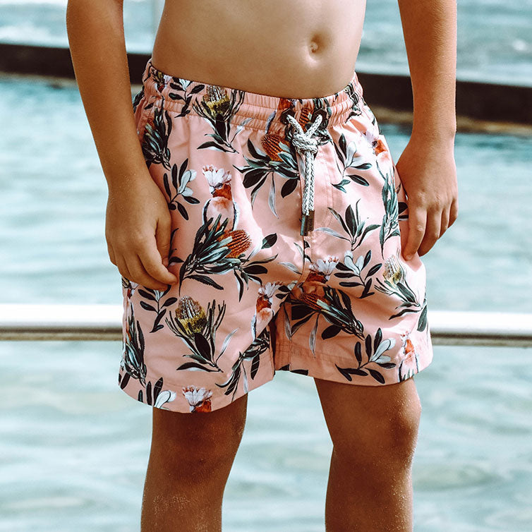 Banksia Boys Swim Trunks-Bondi Joe Swimwear